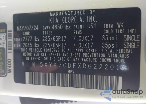 2024 Kia Sportage X-Pro from USA, damaged, VIN 5XYK7CDFXRG222010